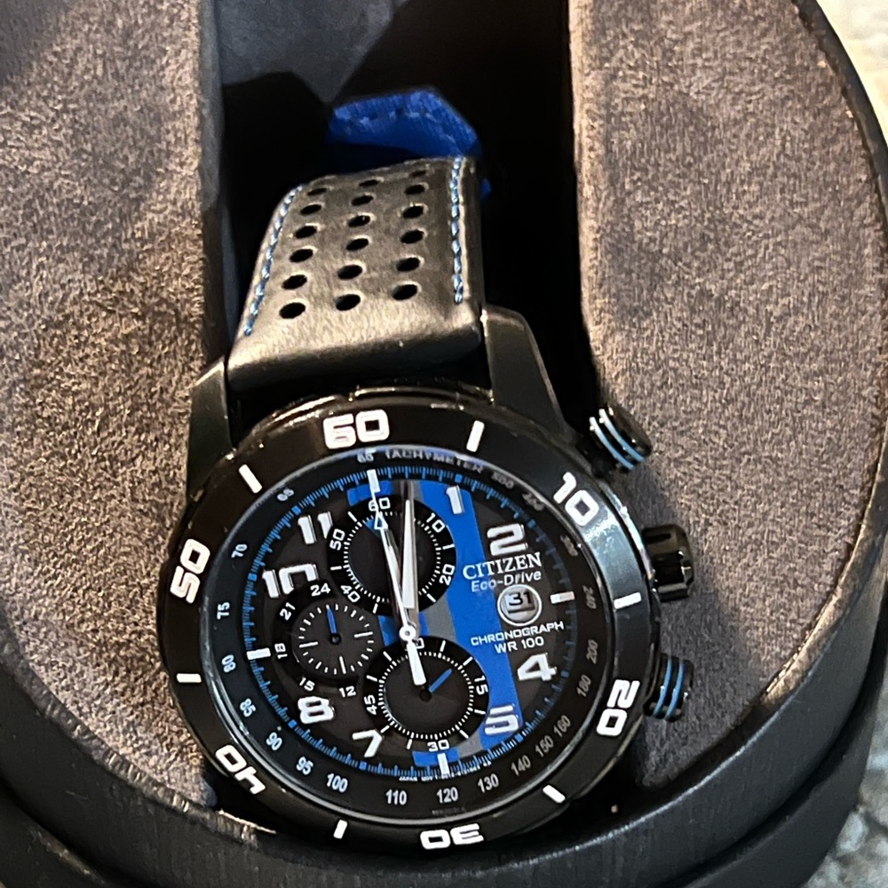 Citizen eco drive “Thin Blue Line” edition